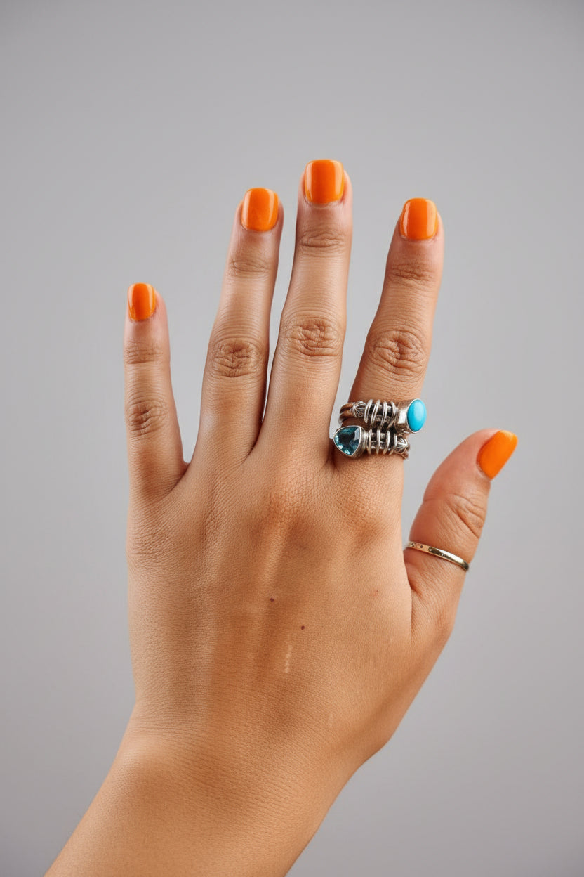 Fice Turquoise + Topaz Ring - Wooten's