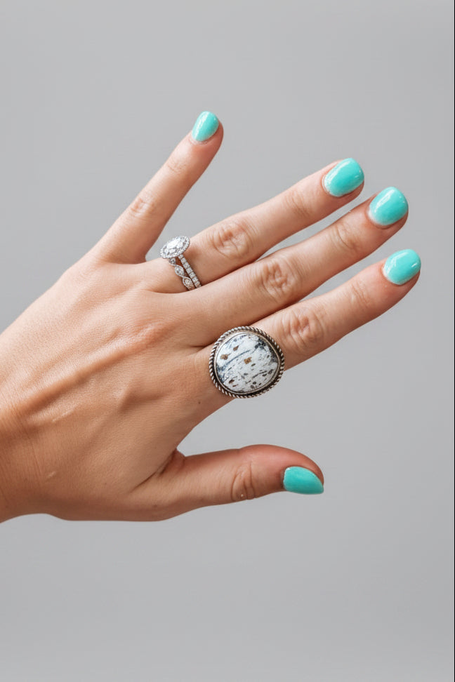 Fredonia White Buffalo Adjustable Ring - Wooten's