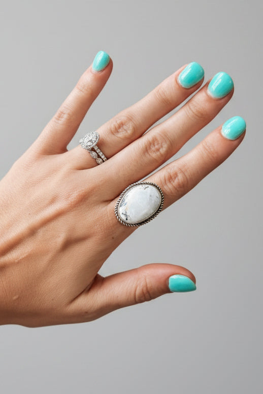 Fredonia White Buffalo Adjustable Ring - Wooten's