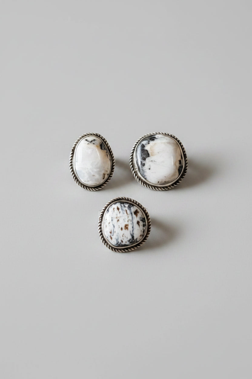 Fredonia White Buffalo Adjustable Ring - Wooten's