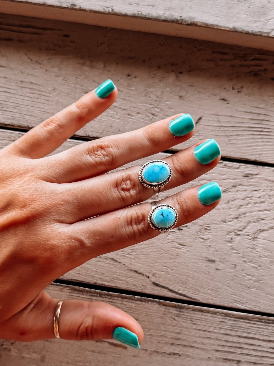 From Sea to Shining Sea Turquoise Ring - Horseshoe J & Co.