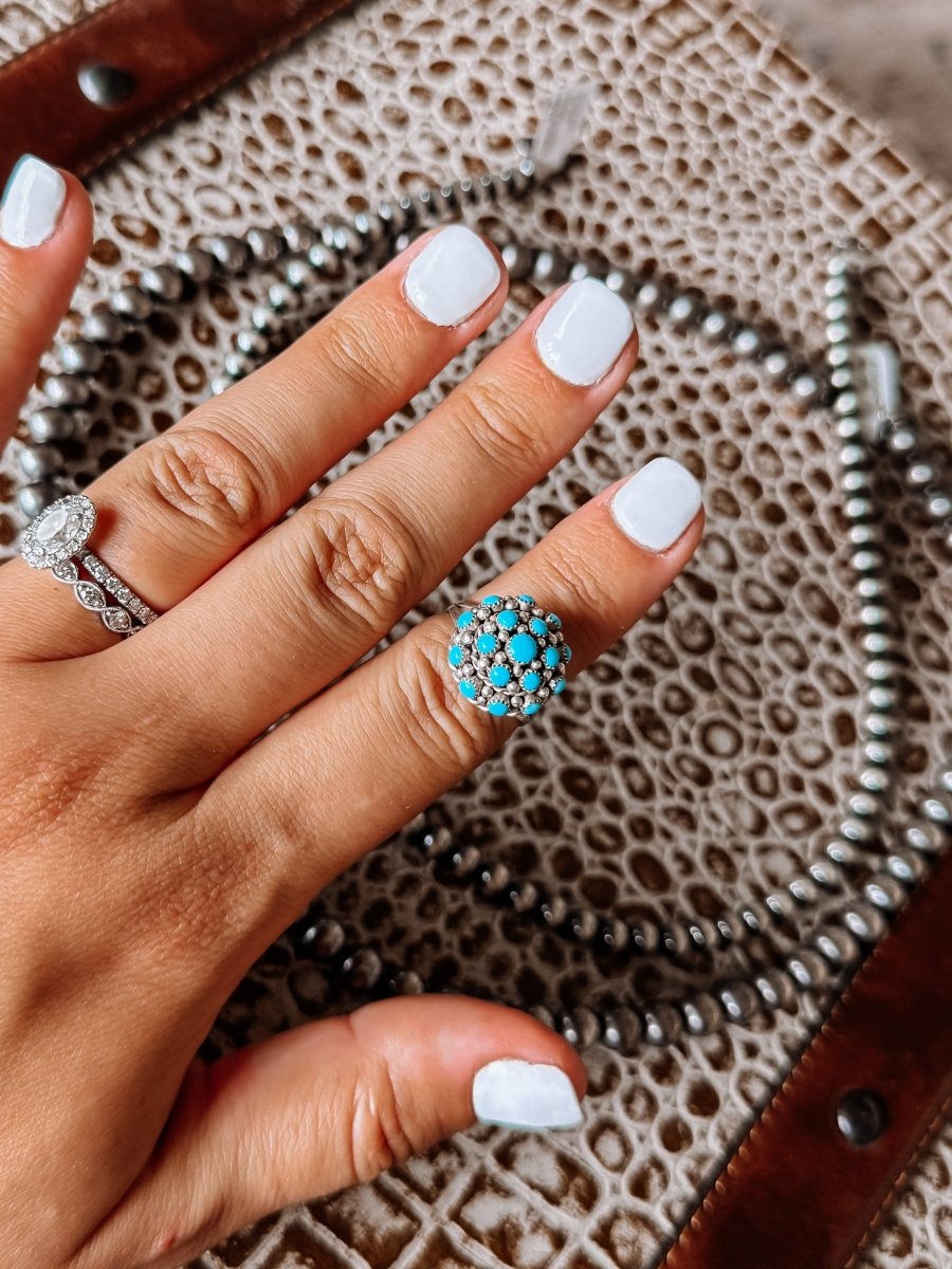Fulton Turquoise Ring - Larger - Horseshoe J & Co.