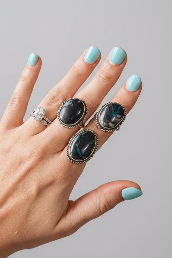 Gadsden Blue Moon Turquoise Adjustable Ring - Wooten's