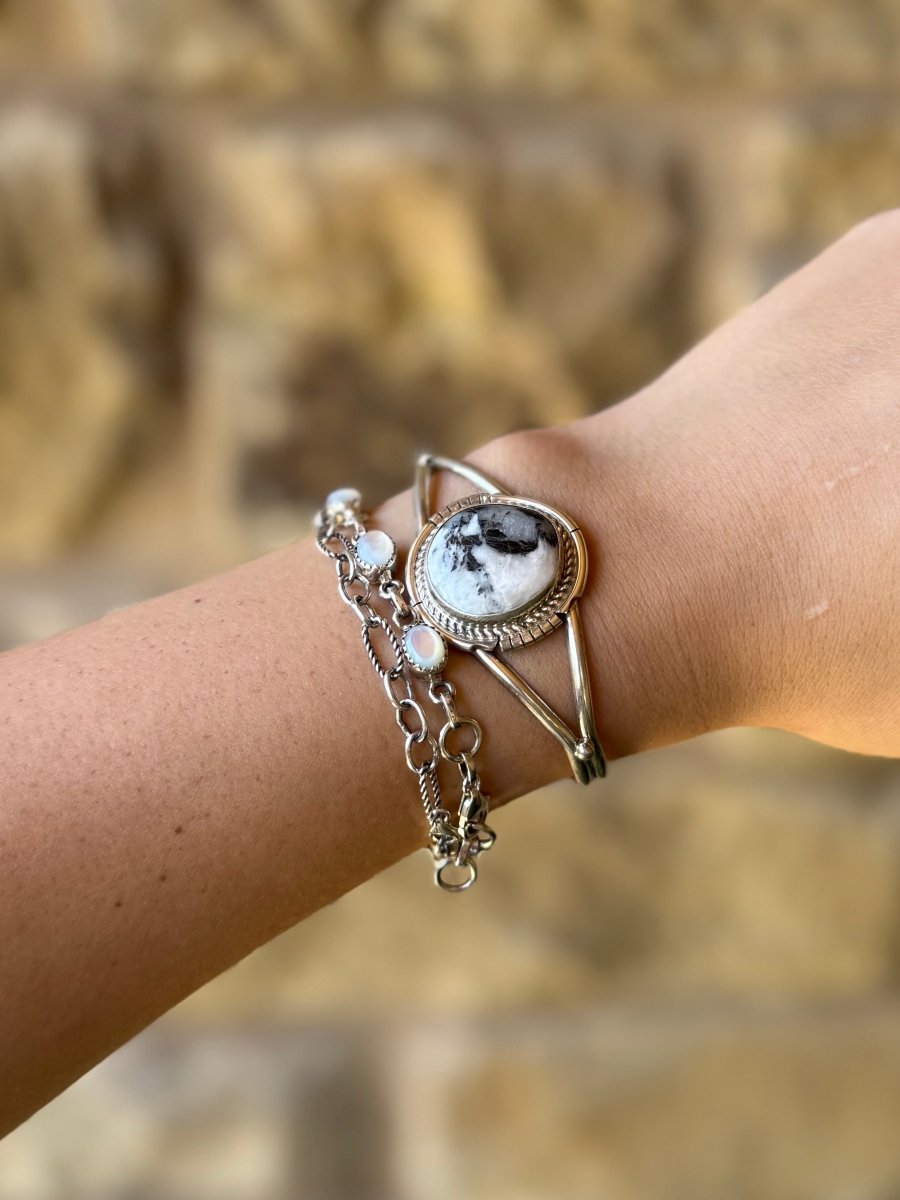 Georgetown White Buffalo Cuff Bracelet - Horseshoe J & Co.