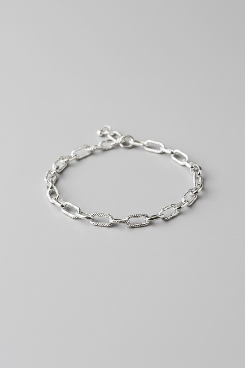 Goodwin Silver Link Bracelet - Wooten's