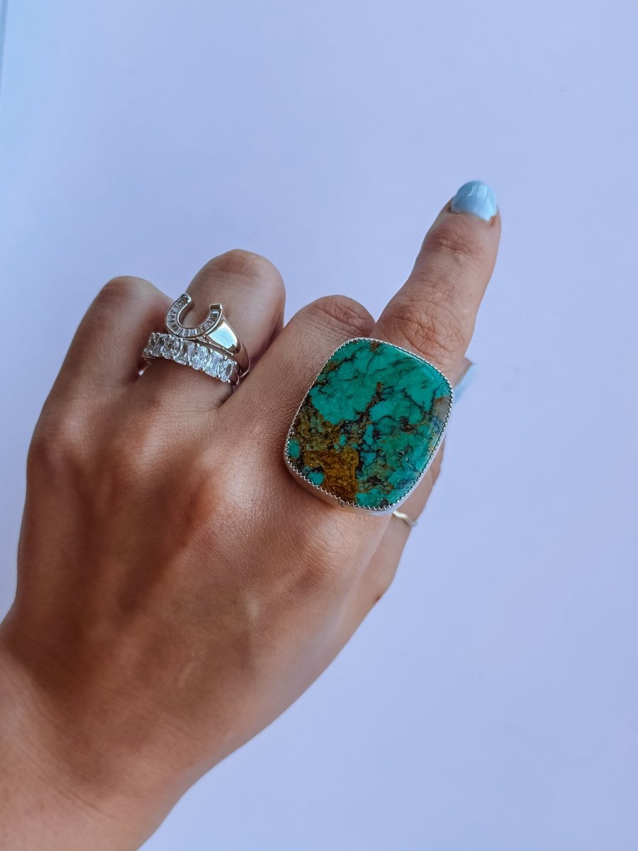 Granger Adjustable Turquoise Ring - Horseshoe J & Co.