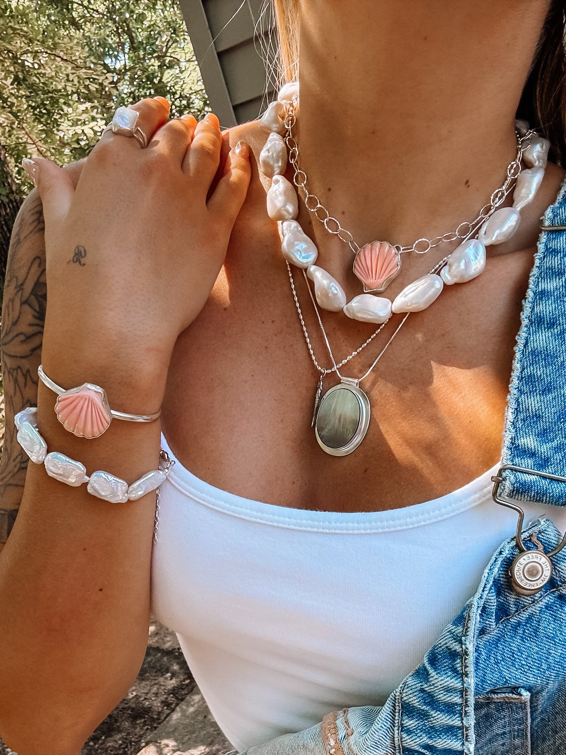 Gulfport Pink Conch Shell Necklace - Wooten's