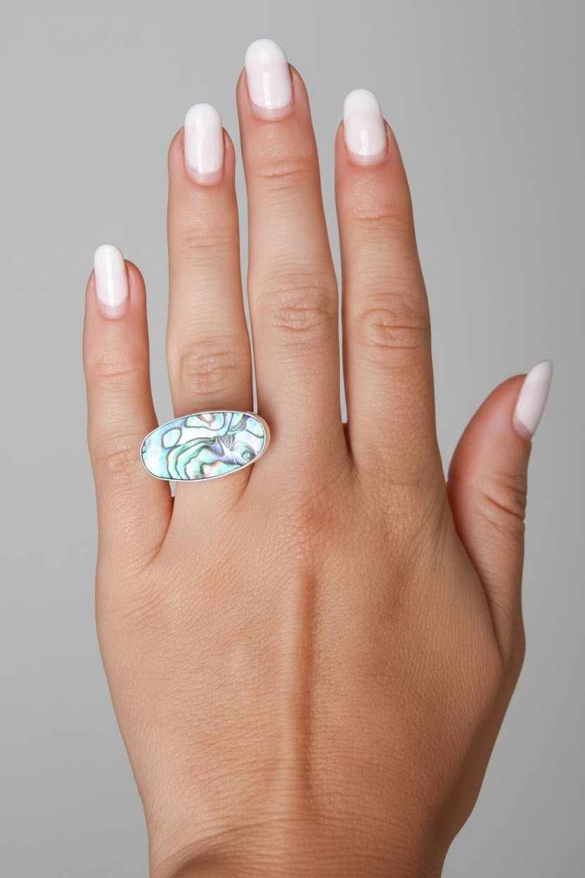 Hampton Horizontal Abalone Ring - Wooten's