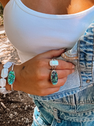 Hampton Horizontal Abalone Ring - Wooten's