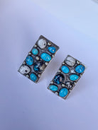 Harley Adjustable Turquoise + White Buffalo Cluster Ring - Wooten's