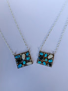 Harley Turquoise + White Buffalo Cluster Necklace - Wooten's