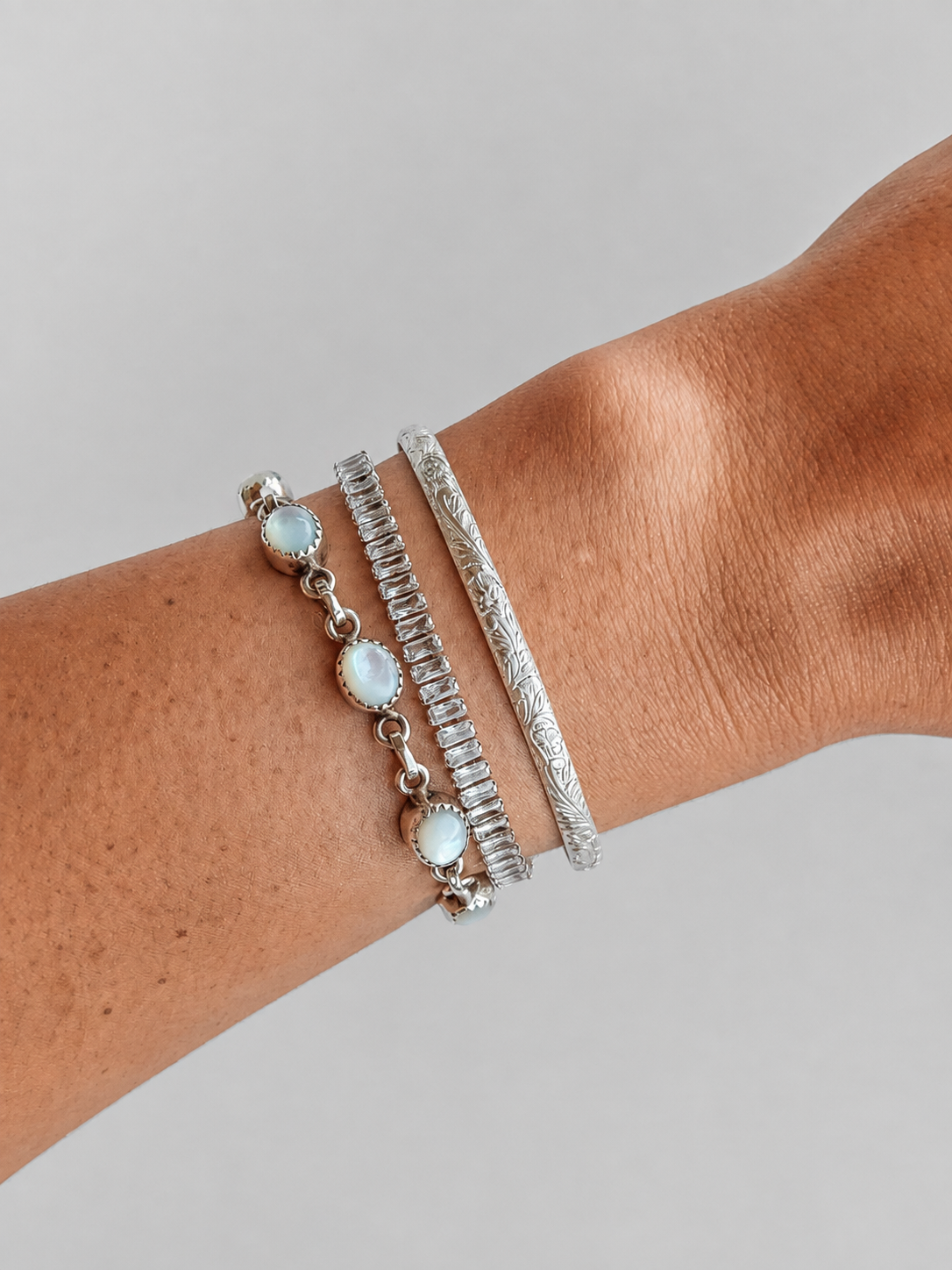 Hedley Silver Patterned Cuff - Wooten's