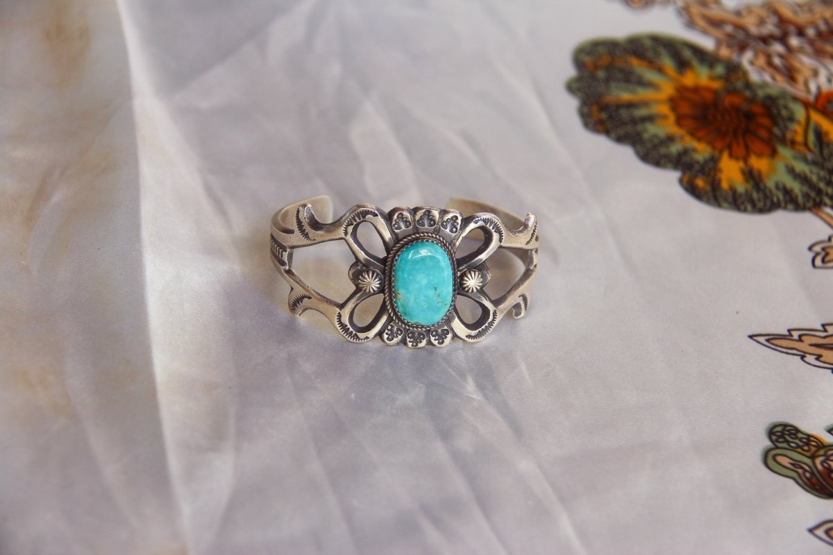 Hereford Cast Turquoise Cuff Bracelet - Horseshoe J & Co.