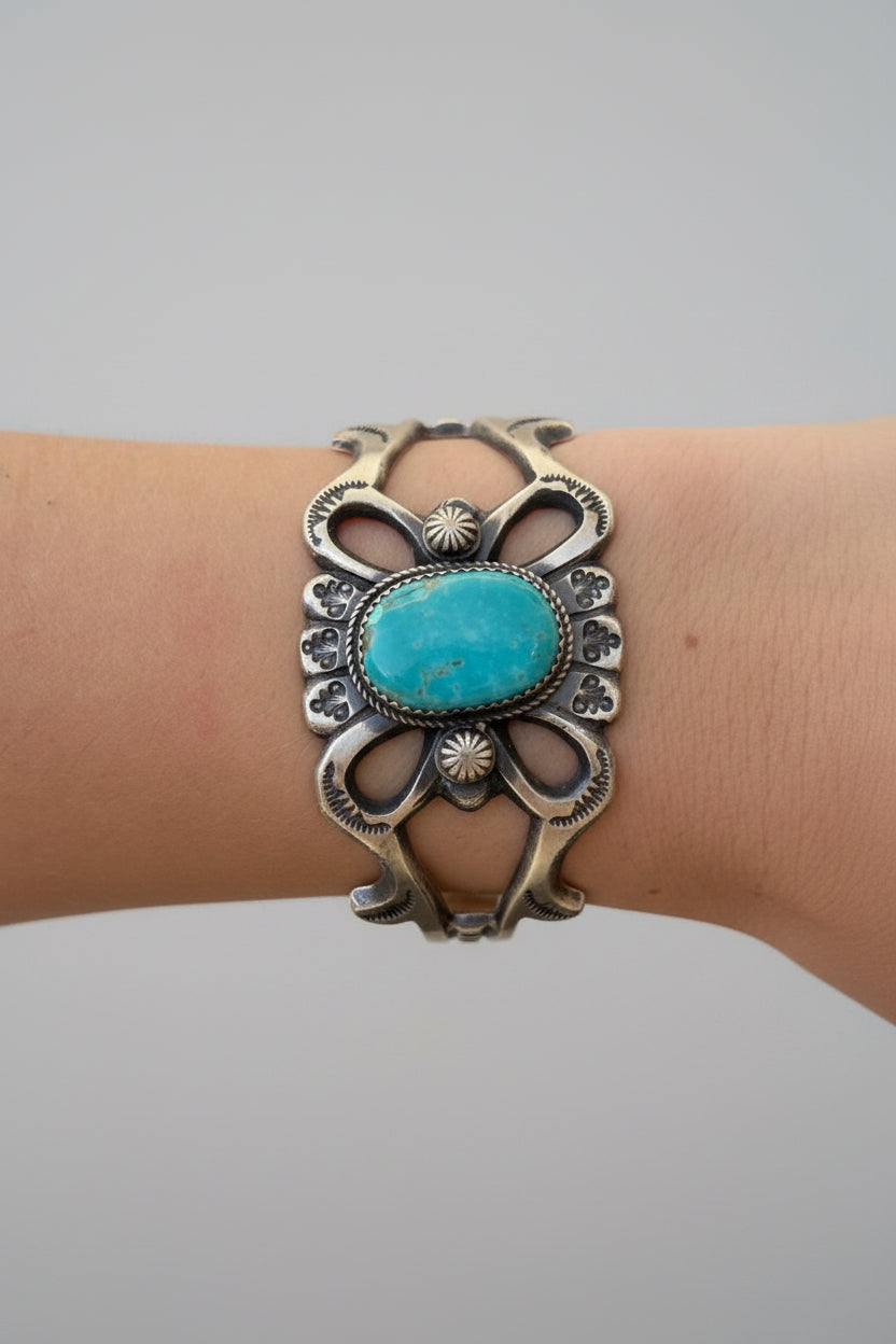 Hereford Cast Turquoise Cuff Bracelet - Wooten's