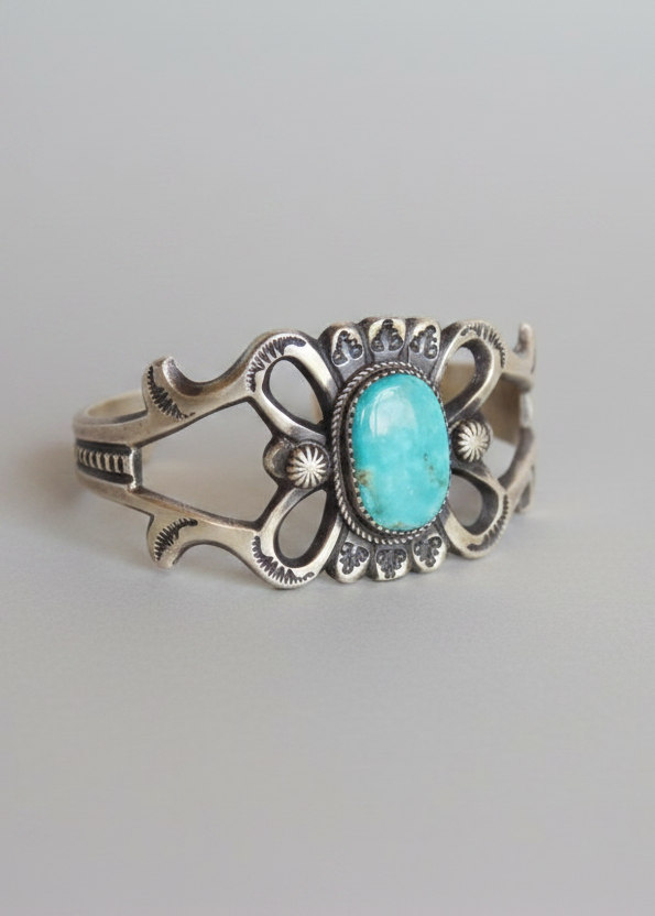 Hereford Cast Turquoise Cuff Bracelet - Wooten's