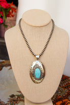 Hershey Turquoise Necklace Pendant - Horseshoe J & Co.