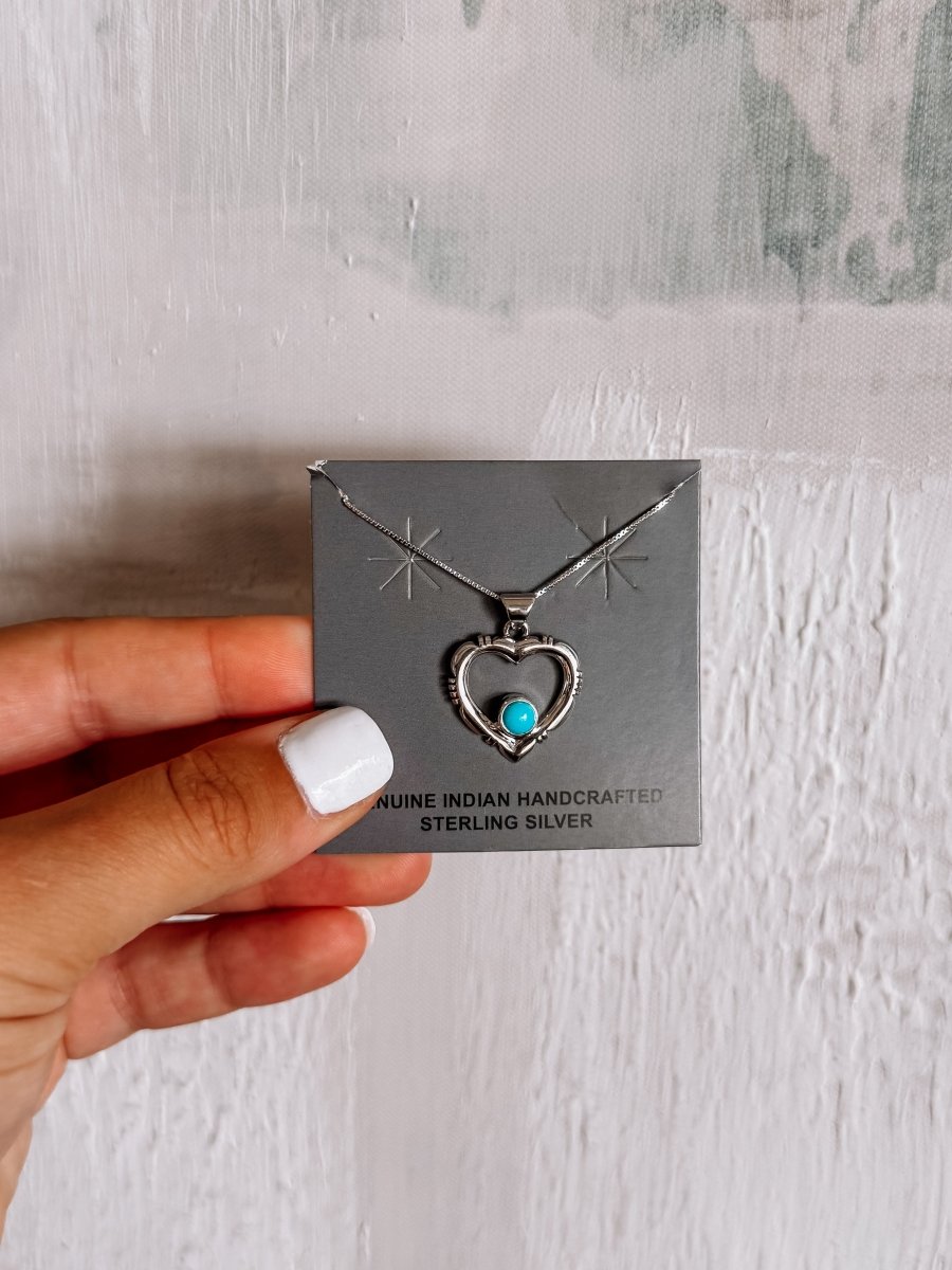 Hico Turquoise or Lapis Heart Necklace - Wooten's