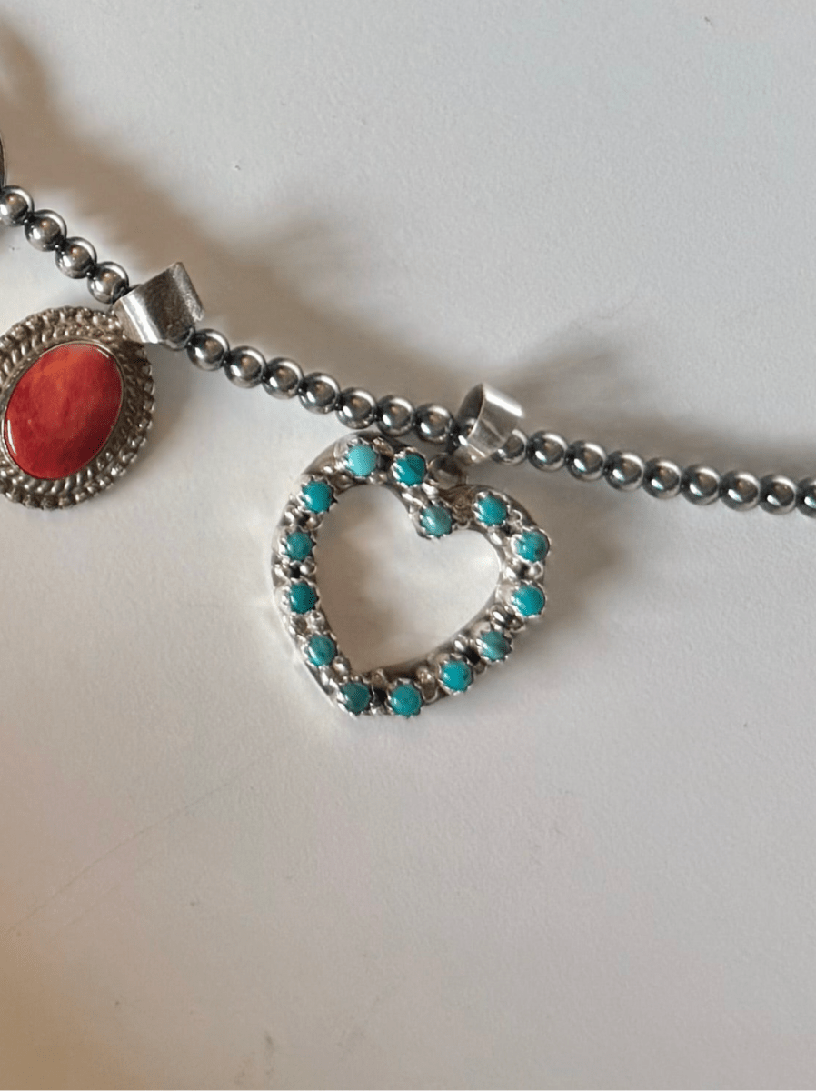 Highlands Turquoise Heart Necklace Pendant - Horseshoe J & Co.