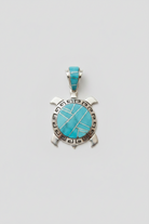 Hooks Turquoise Turtle Necklace Pendant - Wooten's
