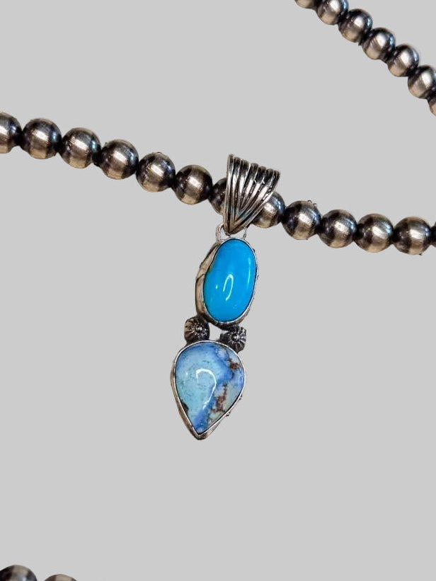 Hoover Golden Hills + Turquoise Necklace Pendant - Horseshoe J & Co.