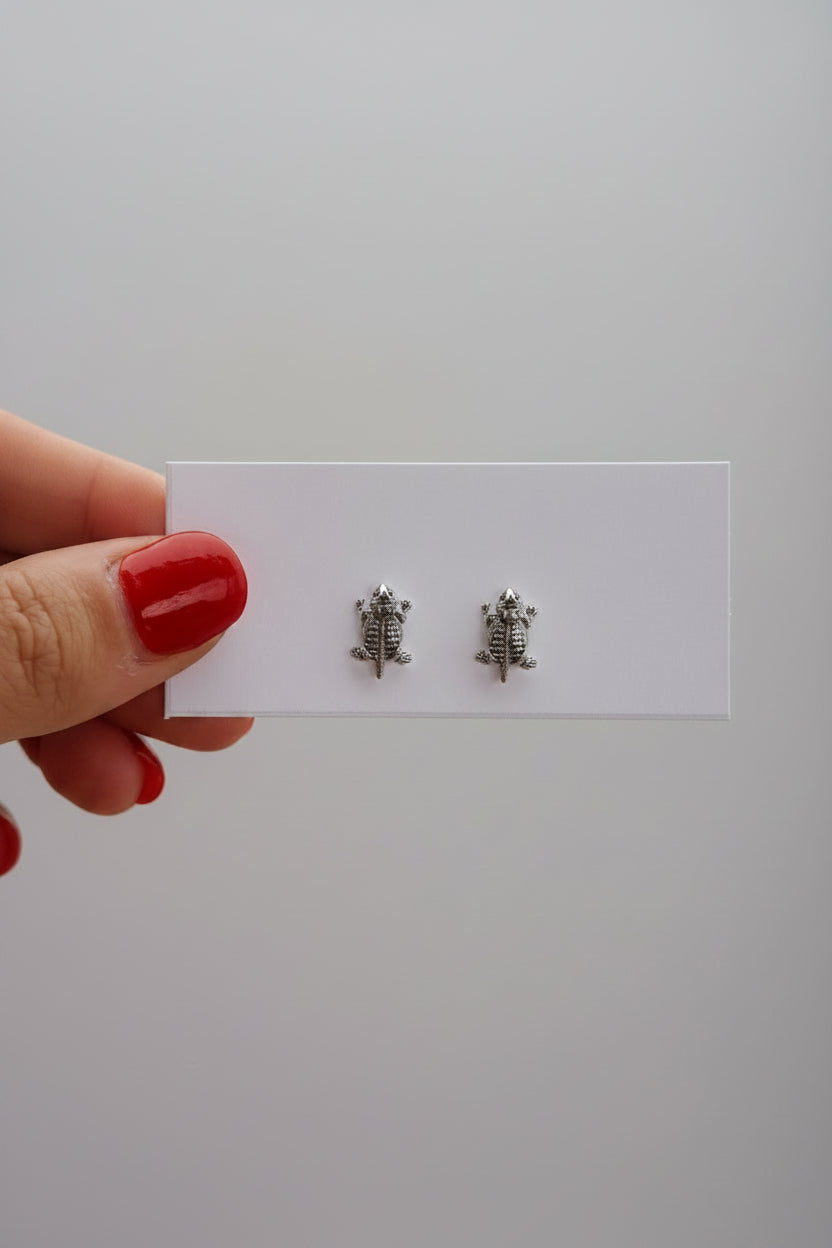 Horned Lizard/Toad Stud Earrings - Wooten's