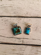 Houston Turquoise Square Pendant - Horseshoe J & Co.