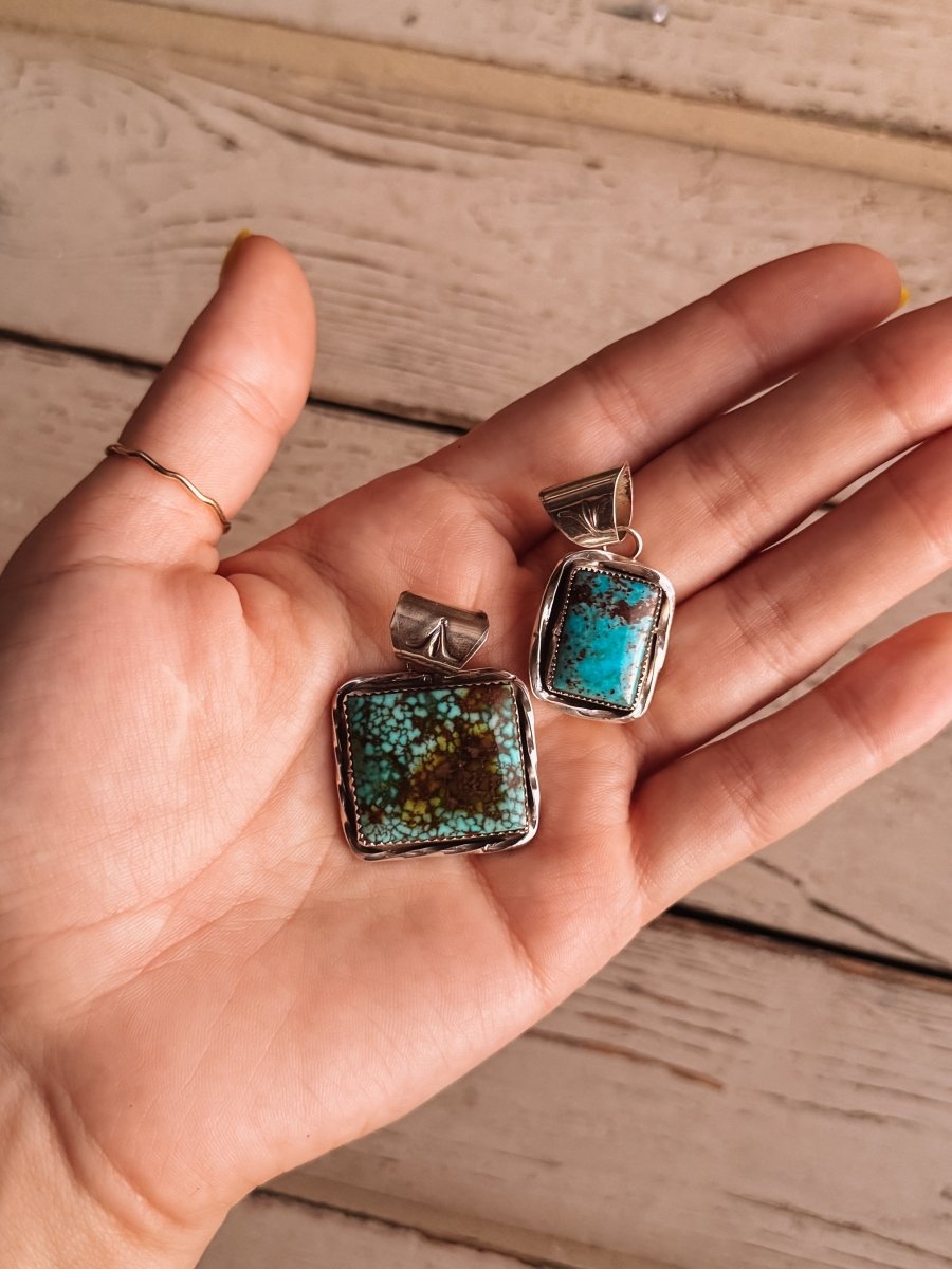 Houston Turquoise Square Pendant - Wooten's