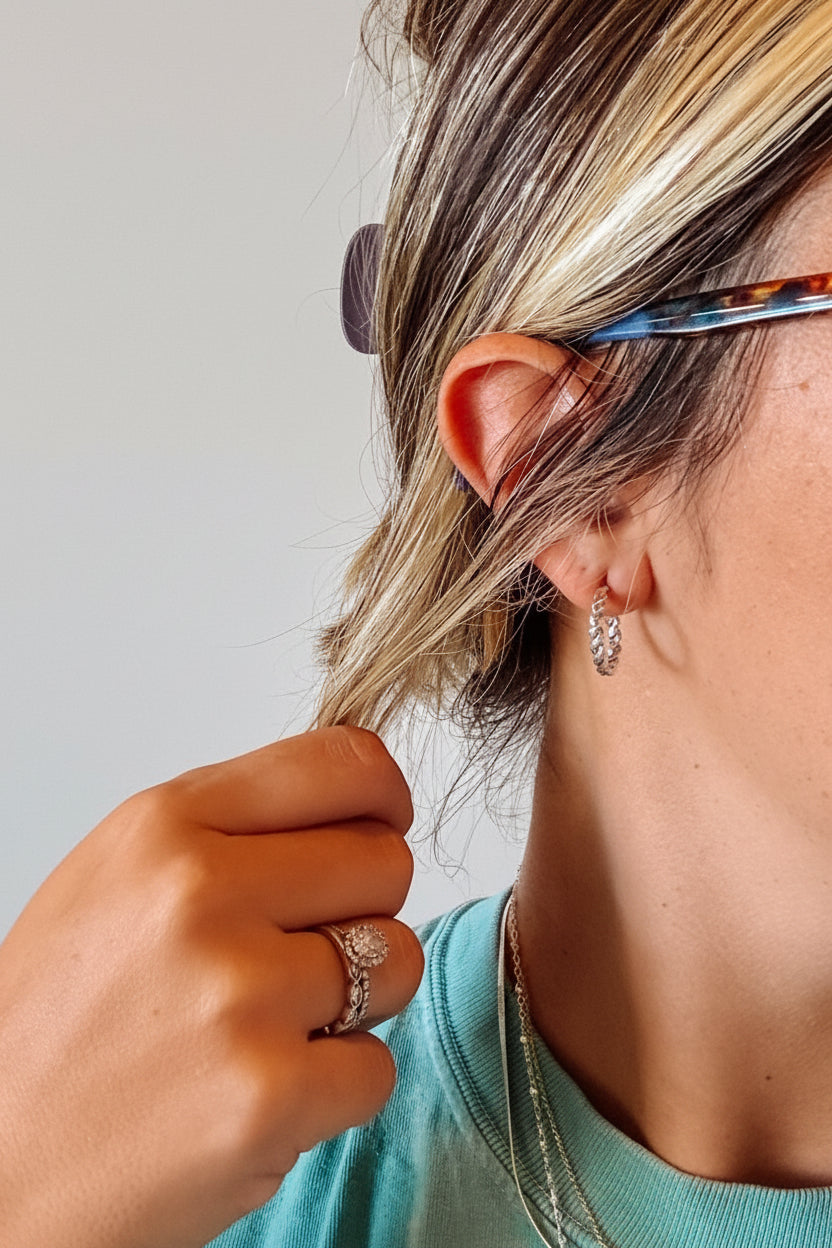 Hudson Silver Hoops - Wooten's