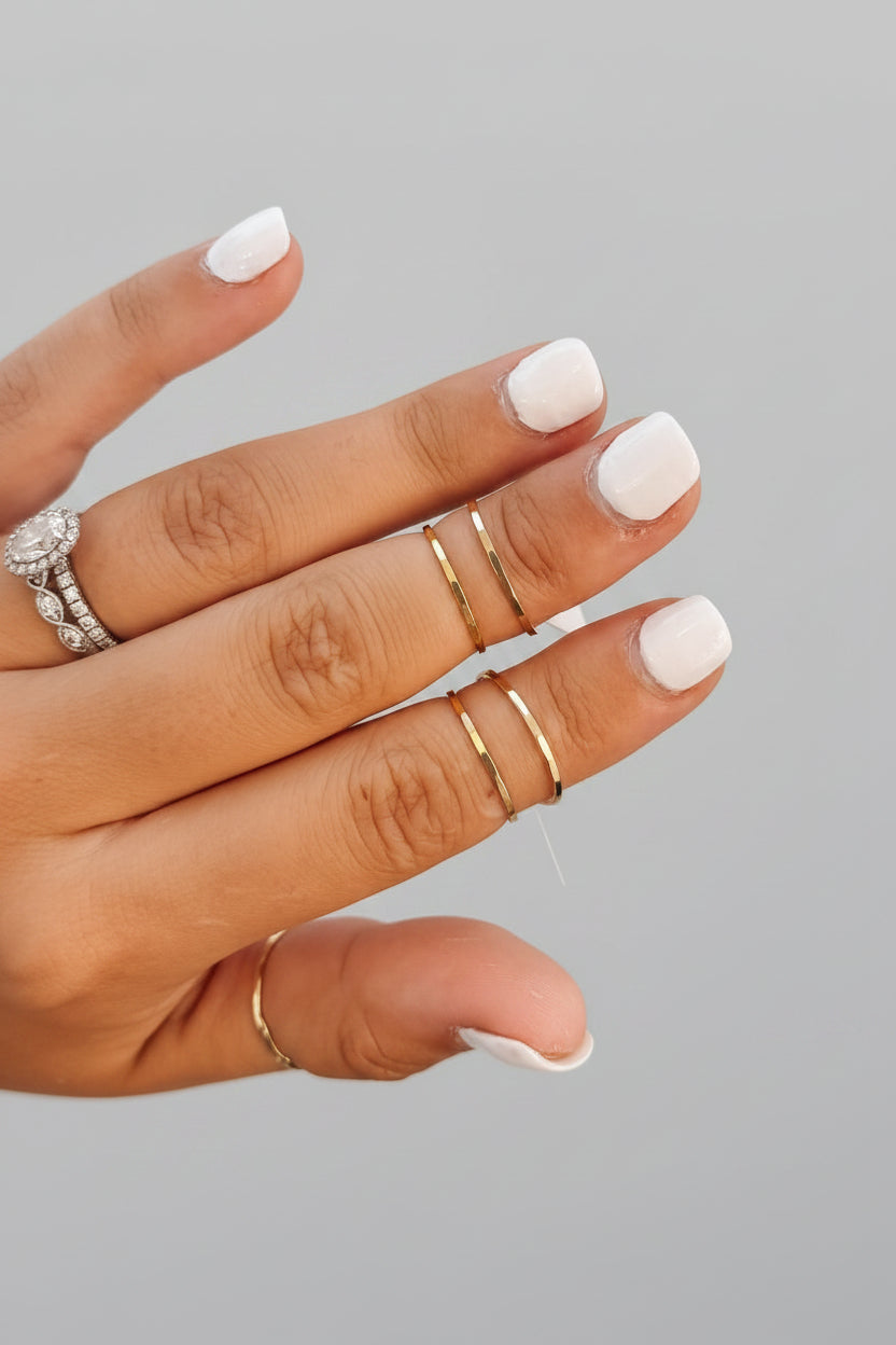 Hurst Hammered Stacker Ring - Gold - Wooten's