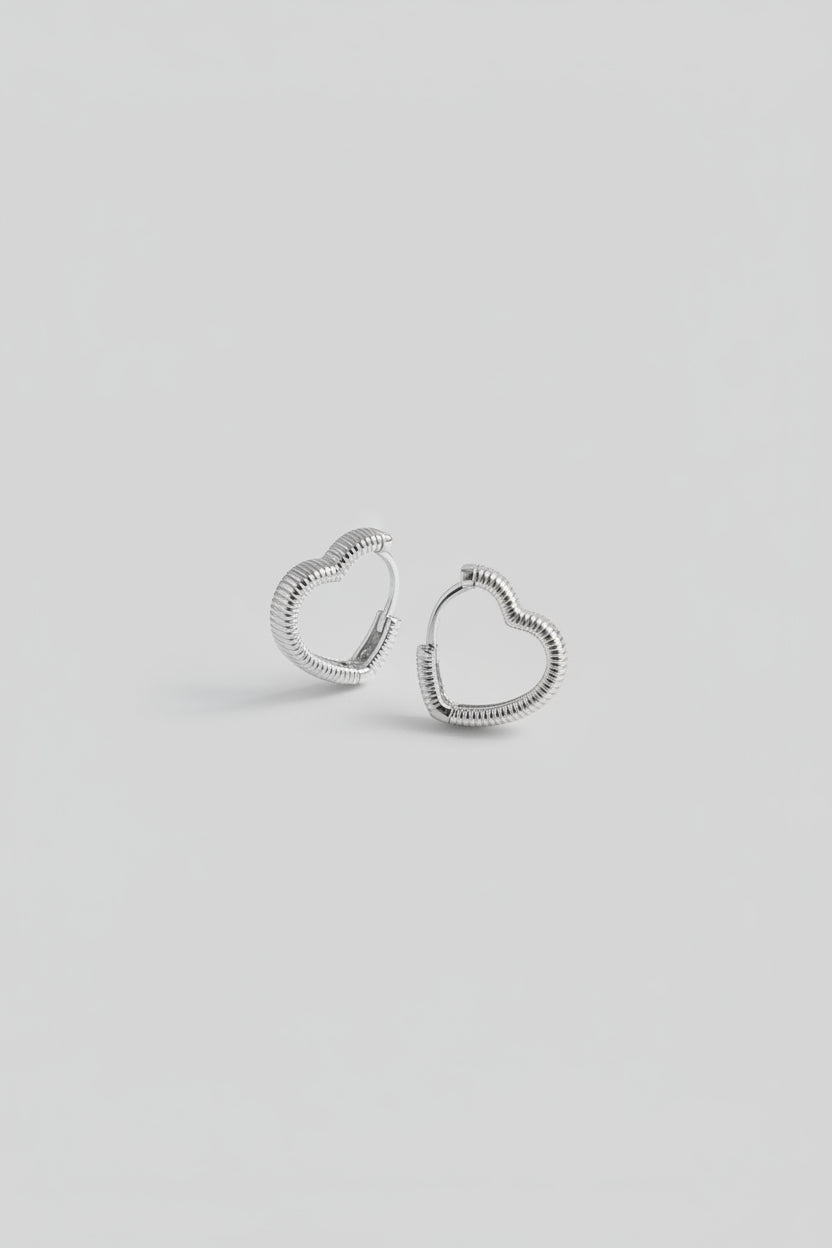 Huson Heart Shaped Hoops - Wooten's