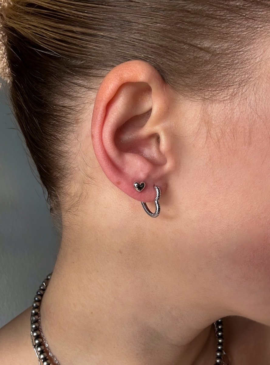 Huson Heart Shaped Hoops - Wooten's