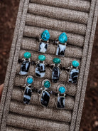 Hyder Zebra Jasper and Turquoise 2 Stone Ring - Horseshoe J & Co.