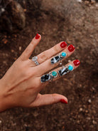 Hyder Zebra Jasper and Turquoise 2 Stone Ring - Horseshoe J & Co.