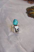 Hyder Zebra Jasper and Turquoise 2 Stone Ring - Horseshoe J & Co.