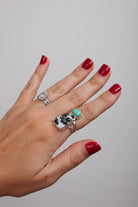Hyder Zebra Jasper and Turquoise 2 Stone Ring - Wooten's