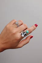 Hyder Zebra Jasper and Turquoise 2 Stone Ring - Wooten's