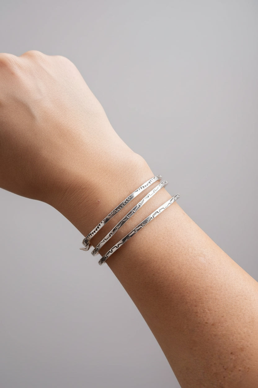 I Walk The Line Stamped Cuff Bracelet - Wooten's