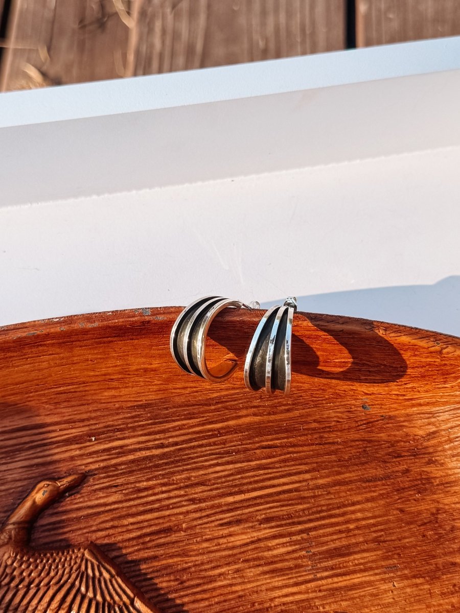 Irving Sterling Silver Hoops - Horseshoe J & Co.