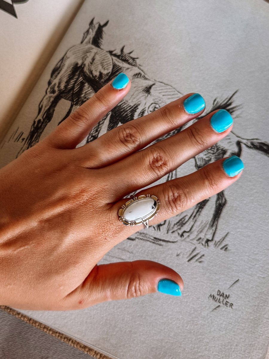 Jewett White Buffalo Ring - ring - Horseshoe J & Co.