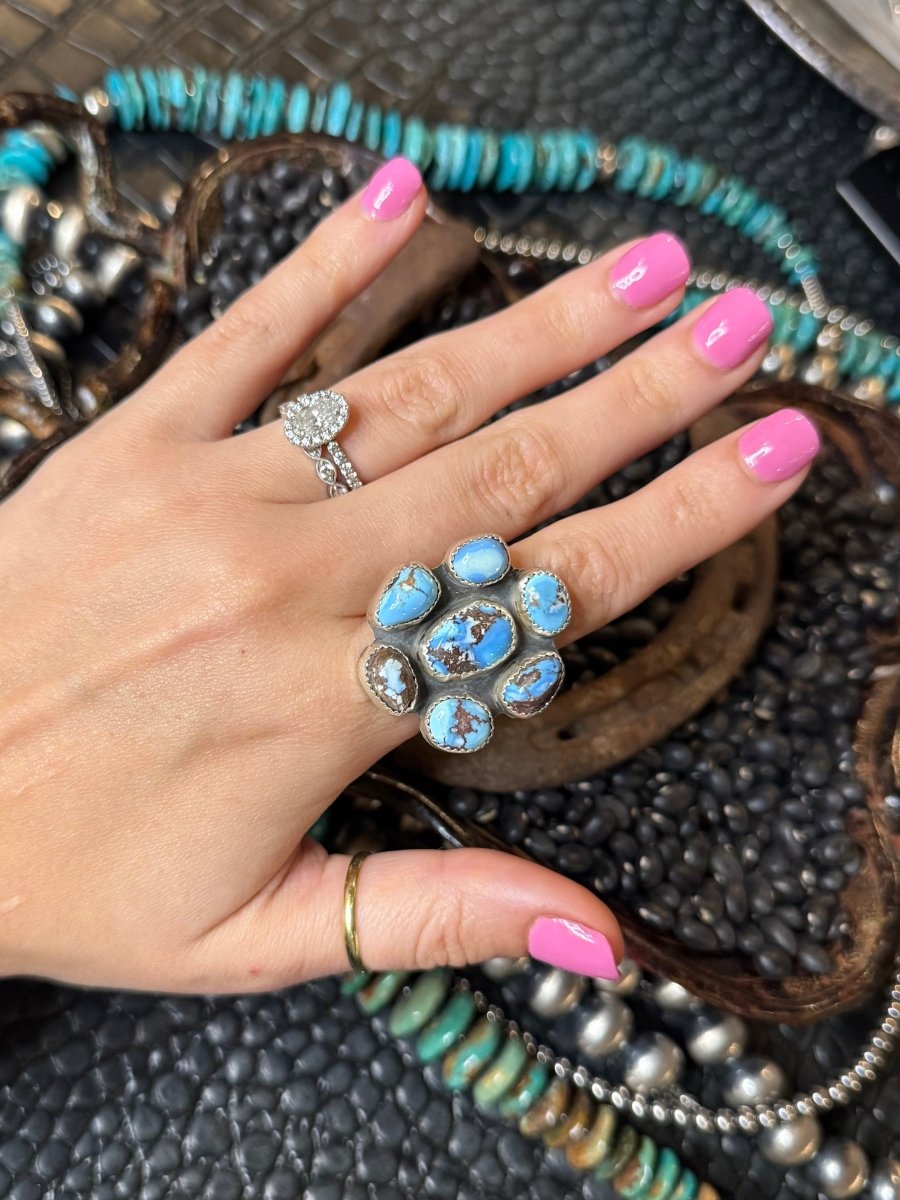 Just in Time Golden Hills Cluster Ring - Horseshoe J & Co.
