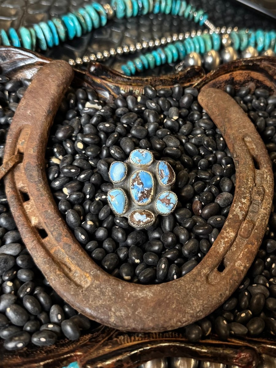 Just in Time Golden Hills Cluster Ring - Horseshoe J & Co.