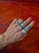 Keeline White Buffalo + Turquoise Ring - Horseshoe J & Co.