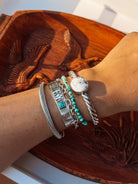 Keithville White Buffalo Cable Cuff - Horseshoe J & Co.