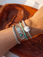 Keithville White Buffalo Cable Cuff - Horseshoe J & Co.