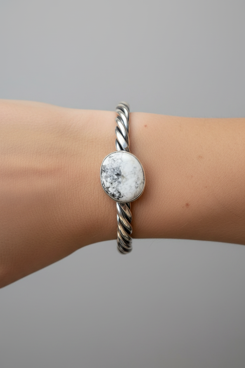 Keithville White Buffalo Cable Cuff - Wooten's