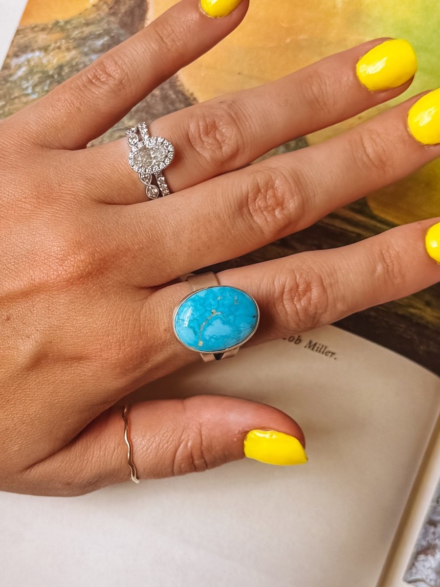 Kilgore Adjustable Turquoise Ring - Horseshoe J & Co.