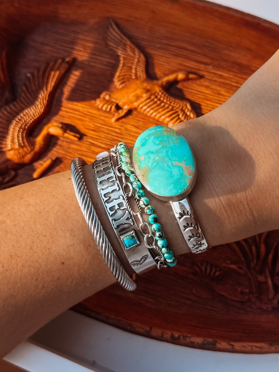 Kingwood Turquoise Cuff Bracelet - Horseshoe J & Co.