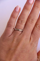 Kirby Silver Textured Ring - Horseshoe J & Co.