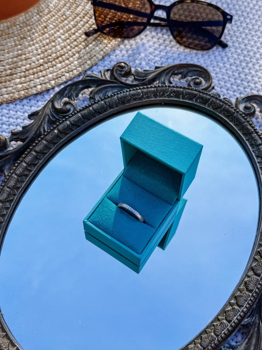 Kirby Silver Textured Ring - Horseshoe J & Co.