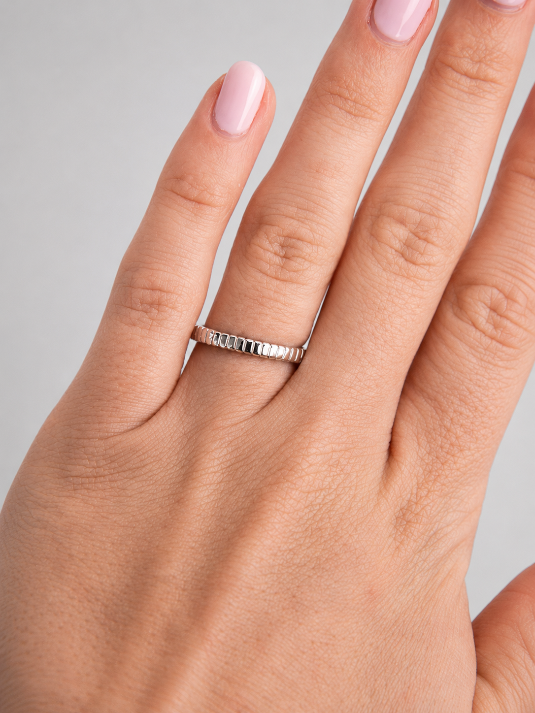 Kirby Silver Textured Ring - Wooten's